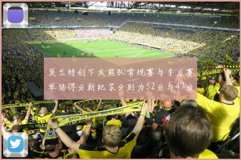 莫兰特创下灰熊队常规赛与季后赛单场得分新纪录分别为52分与47分